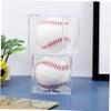 Transparent Acrylic Baseball Display Boxes, 2-Pack, Cube view 3