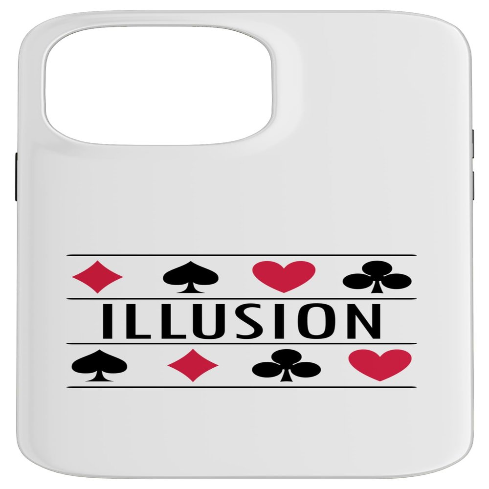 Illusion Playing Card Symbols Magic Poker Case for iPhone 14 Pro Max