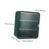 VICASKY Figurine Display Case with Transparent Window and Magnetic Door, Plastic, 2 Adjustable Levels, Green view 2
