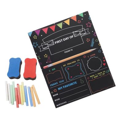 15-Piece Wooden Double-Sided First-Day School Signs for Kids