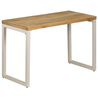 Dining Table, 115 x 55 x 76 cm, Solid Mango Wood and Steel