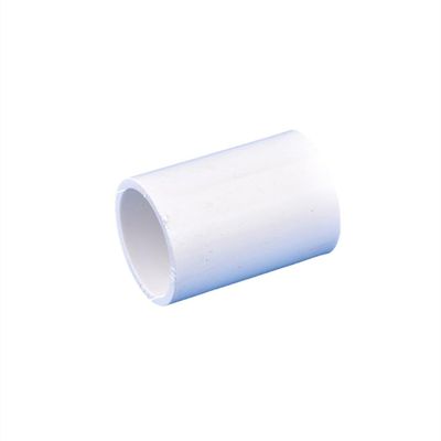 2-Pack White Straight PVC Connectors for Garden Irrigation, 1/2- to 1.5-Inch Male/Female Threads to 20/25/32/40/50 mm, Style D, 20 mm