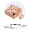 Wooden Stamps for Scrapbooking and DIY, 16 Pieces view 3