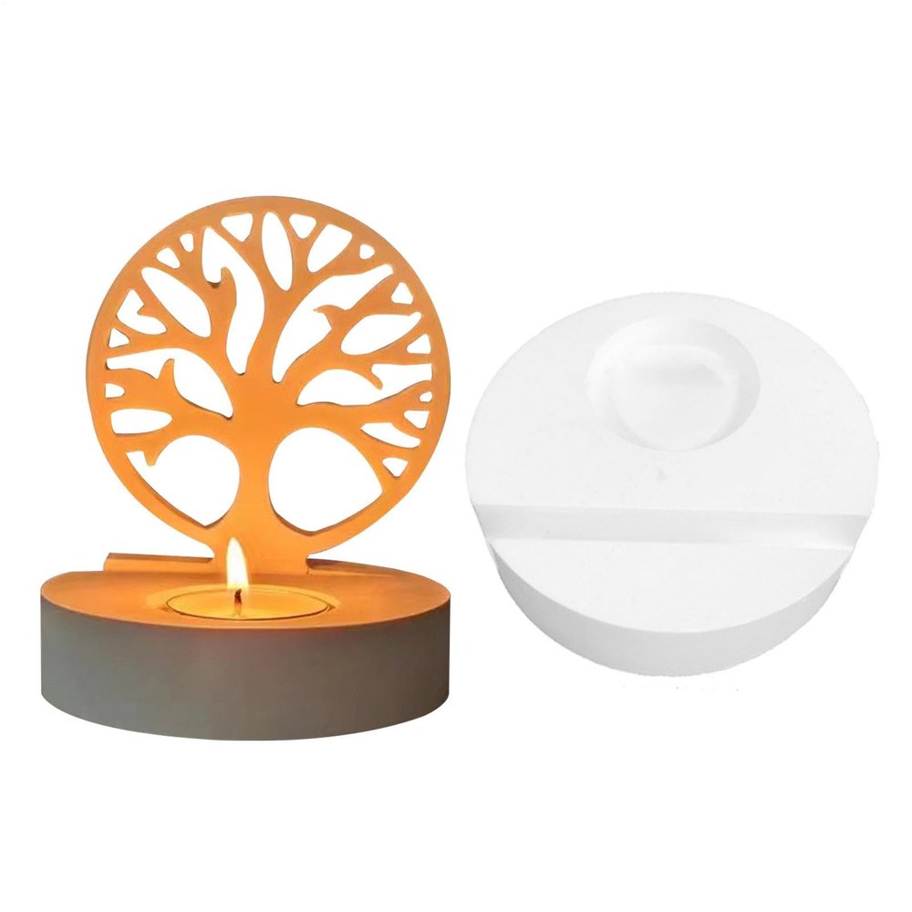 Generic Candle Holder Resin Mold, Candle Stand Silicone Mold