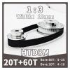 1 Set 20T/60T HTD3M Timing Pulley Kit, 1:3 Reduction, 10 mm Belt Width view 3