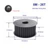 1pc 8M 26-Tooth Synchronous Timing Pulley, 45# Steel, 27/32 mm Slot Width, AF 5M-26T, for 25 mm-Wide Belt view 2