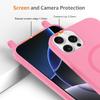 xinyunew Phone Case for iPhone 13 Pro (6.1-inch) with Detachable Adjustable Lanyard, Magnetic Silicone Case, Wireless Charging Compatible, Pink view 3