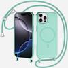 xinyunew iPhone 11 Pro Case with Removable Adjustable Neck Lanyard, Magnetic Silicone, Wireless Charging Compatible, Mint Green view 1