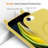 Phone Case with Detachable Lanyard for iPhone 6/7/8/SE 2020/SE 2022, Magnetic Silicone Case, Lemon Yellow view 3
