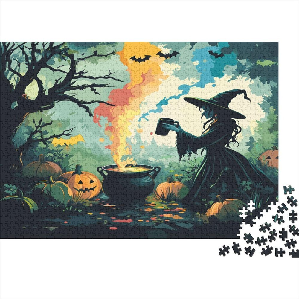 Witch Jigsaw Puzzle, 1,000 Pieces, 75 x 50 cm