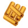 Net Pole Head Connectors, 5 Pieces, Gold Alloy view 1
