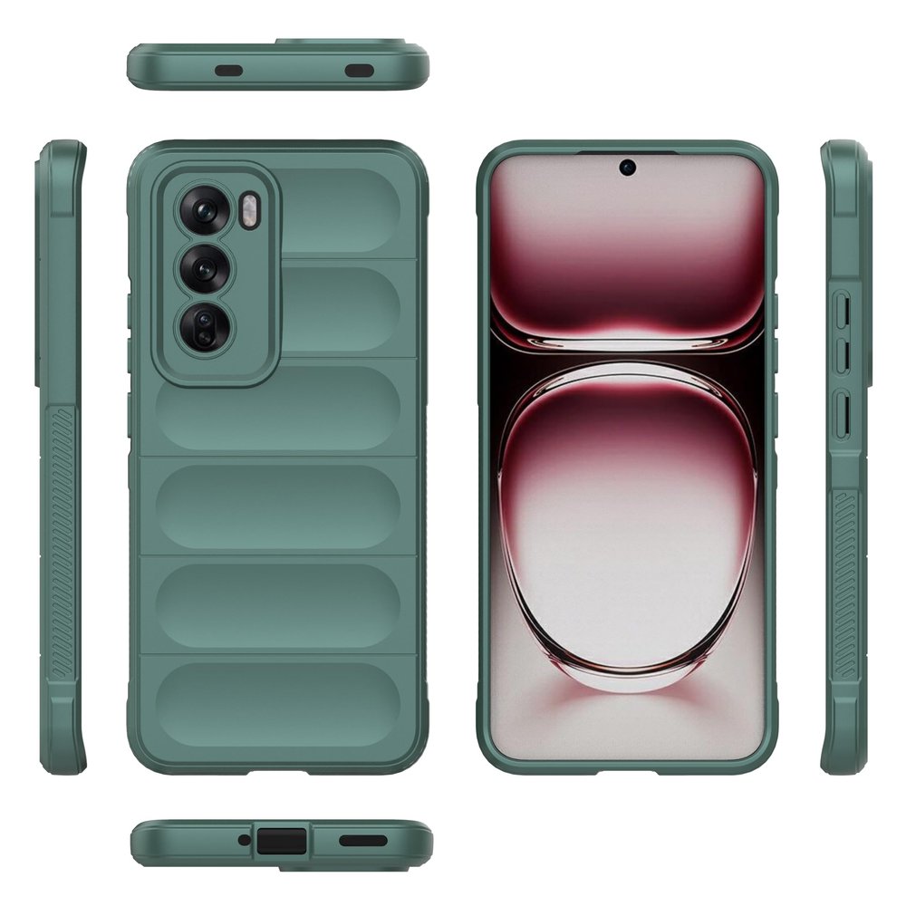 Jiajihua Green TPU Soft Case for Oppo Reno12 5G CPH2625 with Camera Protection
