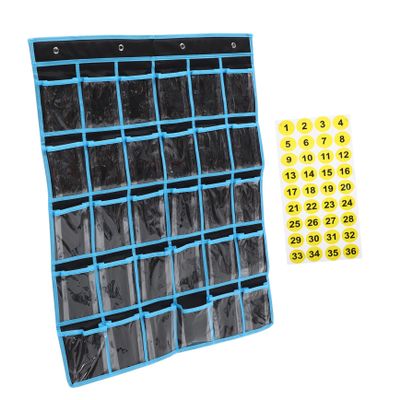 Hanging Cell Phone Storage Pocket for Classroom, Black