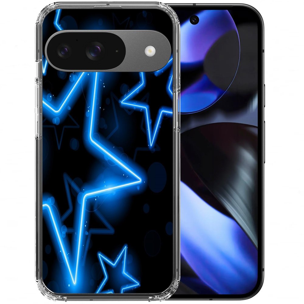 CoverHeld Silicone Case for Google Pixel 8 Pro – Design 1576 Blue Neon Stars