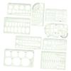 Plastic Geometric Drawing Stencils, 9-Piece Set for Children view 1