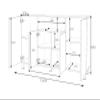 MRBLS_HOME Scandinavian Sideboard, 140 x 80 x 35 cm, Matte White view 3