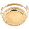 LIFKOME Gold Zinc Alloy Fruit Basket with Handle view 1