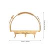 LIFKOME Gold Zinc Alloy Fruit Basket with Handle view 2