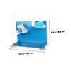 Happyyami Blue Desktop Tape Cutter, Iron and Plastic, Safe Cutting and Efficient Dispensing for School and Office view 2