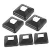 VILLFUL 6-Pack Square Black Vinyl Fence Post Caps view 1
