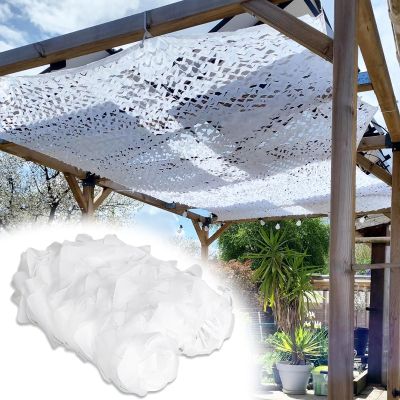 White Camouflage Sunshade Net 5 x 10 m (16.4 x 32.8 ft)