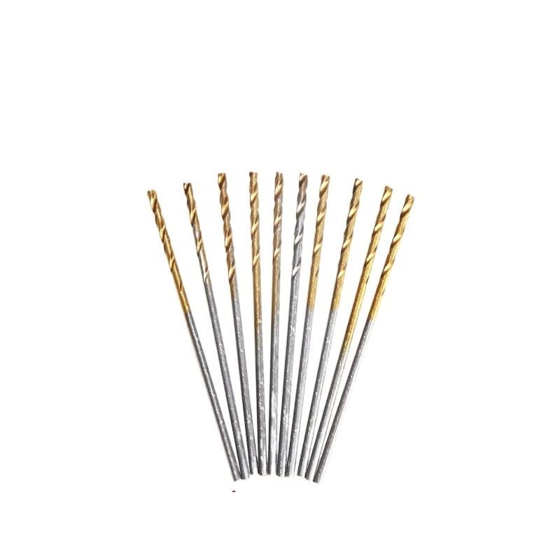 FonFou 10/50-Piece 1.5–3 mm Titanium-Coated HSS Drill Bit Set (10 pcs, 1 mm)