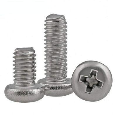 50 pcs. M2 x 4 mm Flat-Head Phillips Screws with Flat Tail, Machine Screws, A2 Stainless Steel (No. 601) (M4 x 14 mm, Round Head)