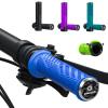 HESHUYAN Bicycle Grips, 1 Pair, Lock-On Ergonomic MTB/Road Bike Handlebar Grips, Gray view 2
