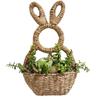 Handwoven Willow Easter Bunny Hanging Basket view 1