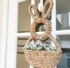 Handwoven Willow Easter Bunny Hanging Basket view 3