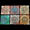 D&D 7-in-1 Metal Spinner Dice Set with 3D Relief, Black-Blue view 4