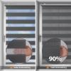 Sekey Cordless Double Roller Blind, No-Drill Clamp-Fit, 40 x 130 cm, Dark Gray view 4