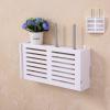 Lecreatekit Cable Storage Box, Floating Wi-Fi Router Shelf, Wall-Mounted Organizer, 1# view 1