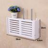 Lecreatekit Cable Storage Box, Floating Wi-Fi Router Shelf, Wall-Mounted Organizer, 1# view 2