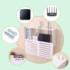 Lecreatekit Cable Storage Box, Floating Wi-Fi Router Shelf, Wall-Mounted Organizer, 1# view 3