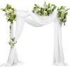 LEKEFETO Tulle Curtains, 75 x 600 cm, 2-Piece Set for Wedding Arches view 1