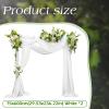 LEKEFETO Tulle Curtains, 75 x 600 cm, 2-Piece Set for Wedding Arches view 2
