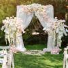 LEKEFETO Tulle Curtains, 75 x 600 cm, 2-Piece Set for Wedding Arches view 4