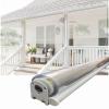 Koncey Transparent Outdoor Roller Blind, Waterproof PVC Curtain, 100 x 80 cm view 1