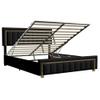 JYCRA Storage Bed, 160 x 200 cm, Upholstered Double Bed with Slatted Base, Hydraulic Lift Storage, Velvet, No Mattress (B) view 4