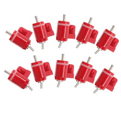 10-Piece Plastic and Metal Chicken Nipple Drinkers for Chicks