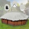 ANKO PLANEN AirDeluxe Inflatable Octagonal Pool Cover, 680 g/m² Truck-Tarpaulin PVC (1360 g/m²) - Sturdy Winter Cover, Light Gray RAL 7035, Pool Interior 365 x 365 cm view 3