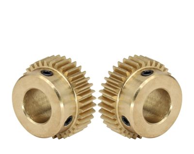 1-Piece Brass Mini Gear, 0.5M, 36T/38T, 4/5/6/6.35/7/8 mm Bore, 5 mm Tooth Height (0.5M, 38 Teeth)