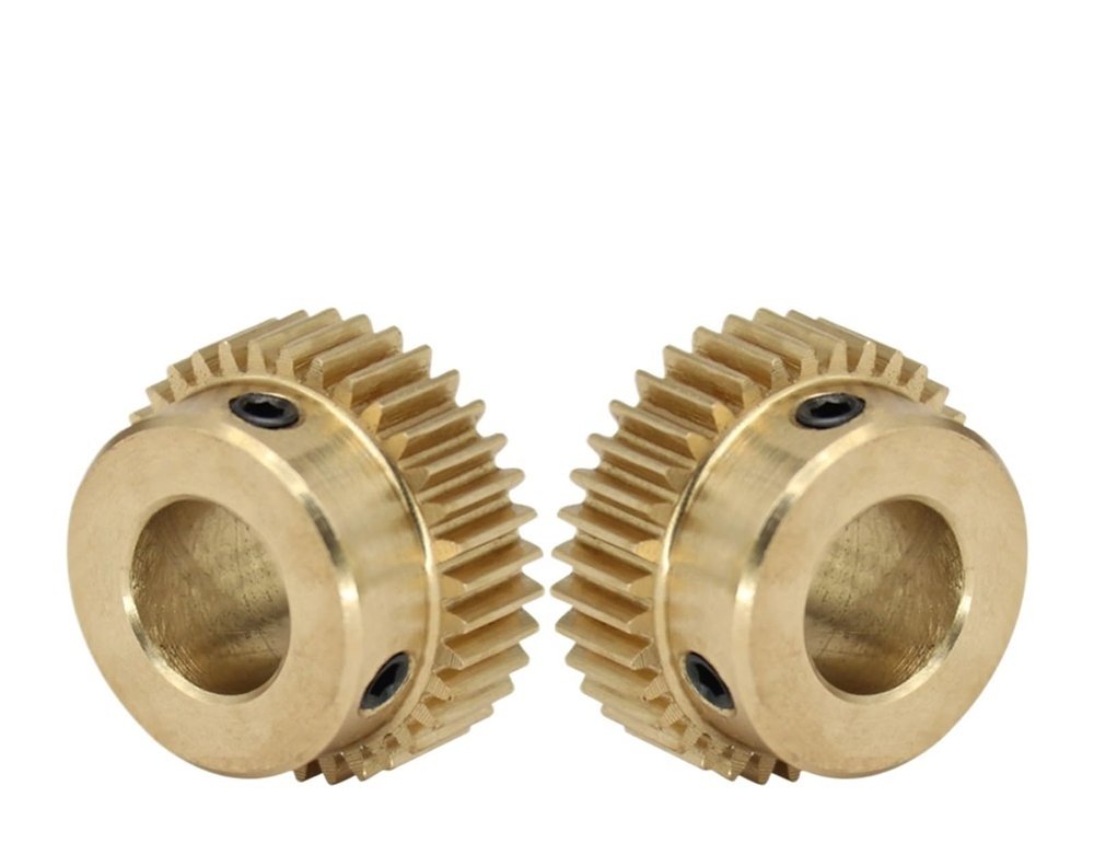 1-Piece Brass Mini Gear, 0.5M, 36T/38T, 4/5/6/6.35/7/8 mm Bore, 5 mm Tooth Height (0.5M, 38 Teeth)