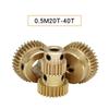 1-Piece Brass Mini Gear, 0.5M, 36T/38T, 4/5/6/6.35/7/8 mm Bore, 5 mm Tooth Height (0.5M, 38 Teeth) view 4