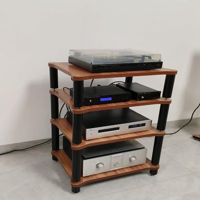 4-Tier Vertical HiFi Audio Rack and AV Media Corner Shelf