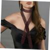 Veemoon Sequined Bow Tie for Women with Rhinestone Pin view 4