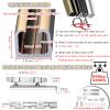 Sliding Barn Door Hardware Kit, Silver, 240/250/180/300/366 cm, 360 cm Track view 3