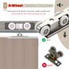 Sliding Barn Door Hardware Kit, Silver, 240/250/180/300/366 cm, 360 cm Track view 4