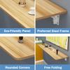 Wall-Mounted Folding Table, Fold-Down Desk, Walnut, 60 x 40 cm (24 x 16 in) view 2